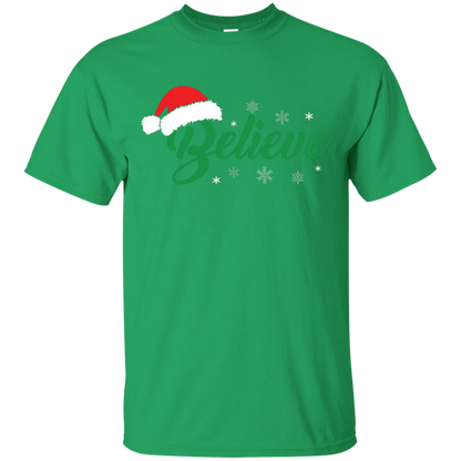 Christmas T-Shirt Believe In Santa Irish Green