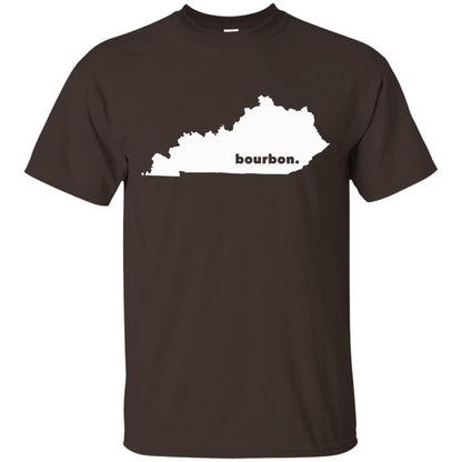 Kentucky T-shirt I Bourbon State Map Dark Chocolate
