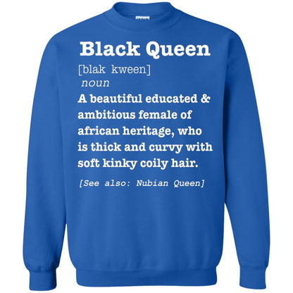 African Pride Melanin Educated T-shirt Black Queen Definition Royal