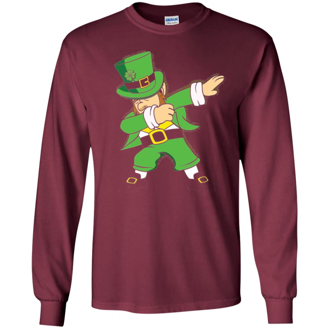 St. Patrick_s Day T-shirt Irish Dabbing T-shirt Maroon