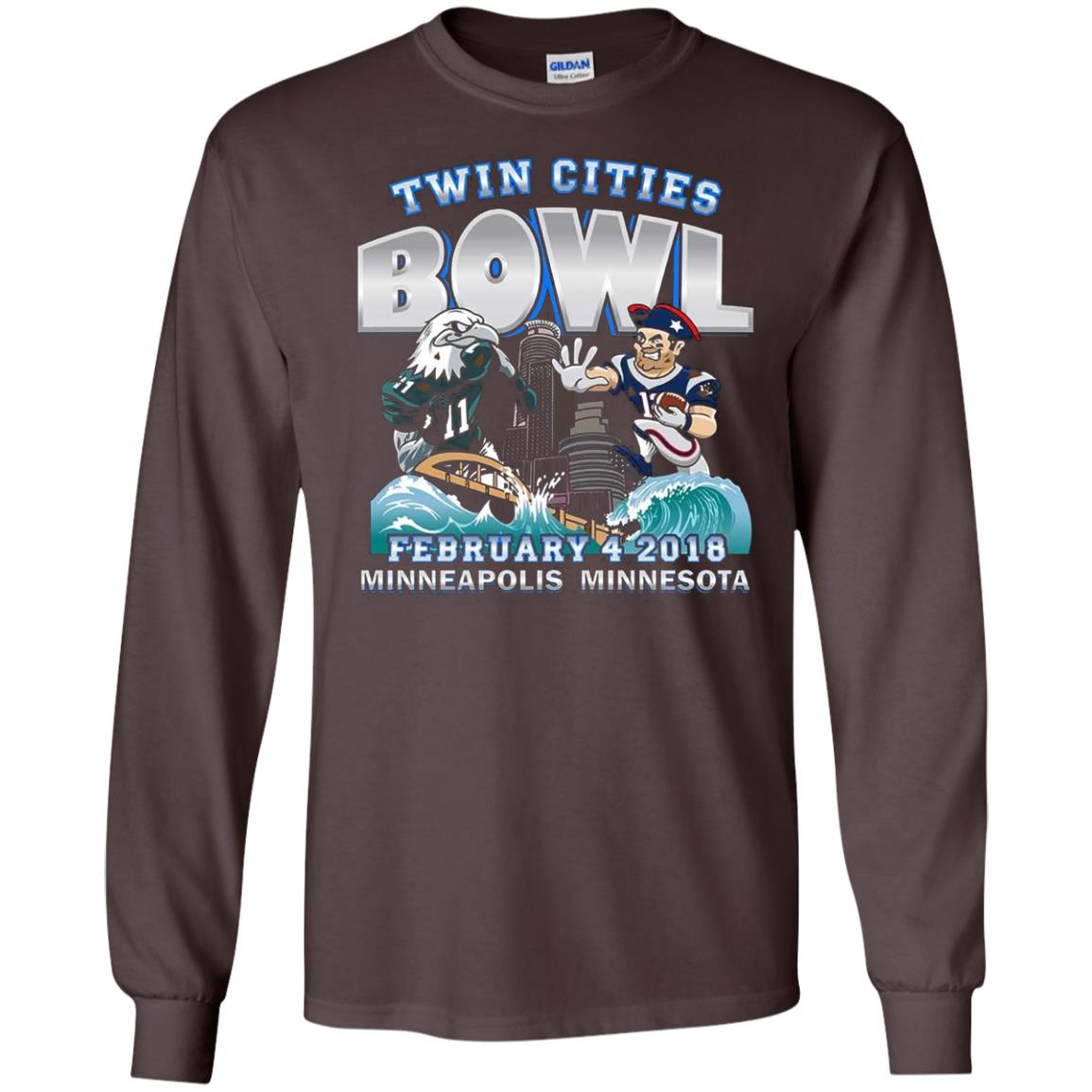 Football Lover T-shirt Twin Cities Bowl Dark Chocolate