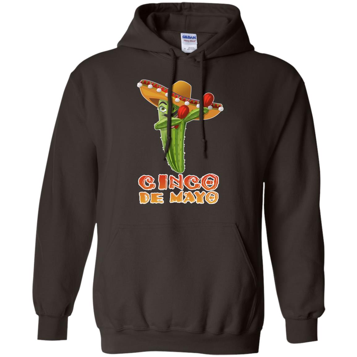Dabbing Cinco De Mayo Cactus Shirt Dark Chocolate