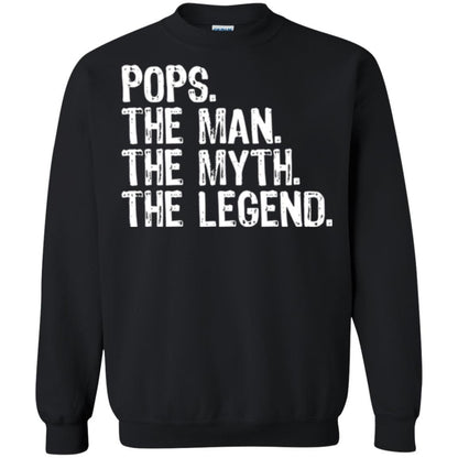 Daddy T-shirt Pops The Man The Myth The Legend Black