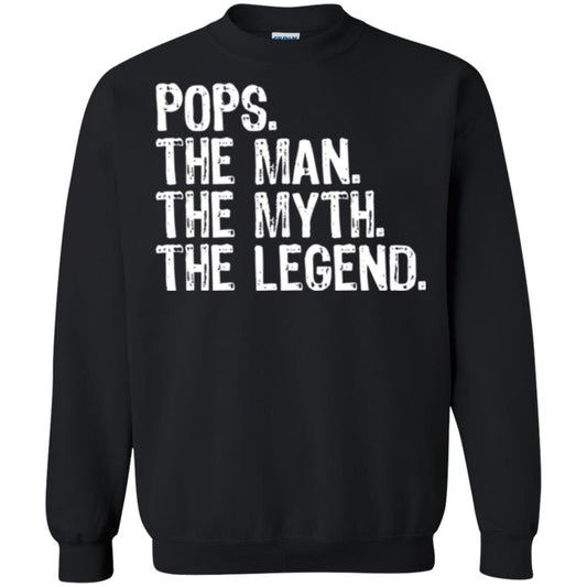Daddy T-shirt Pops The Man The Myth The Legend Black