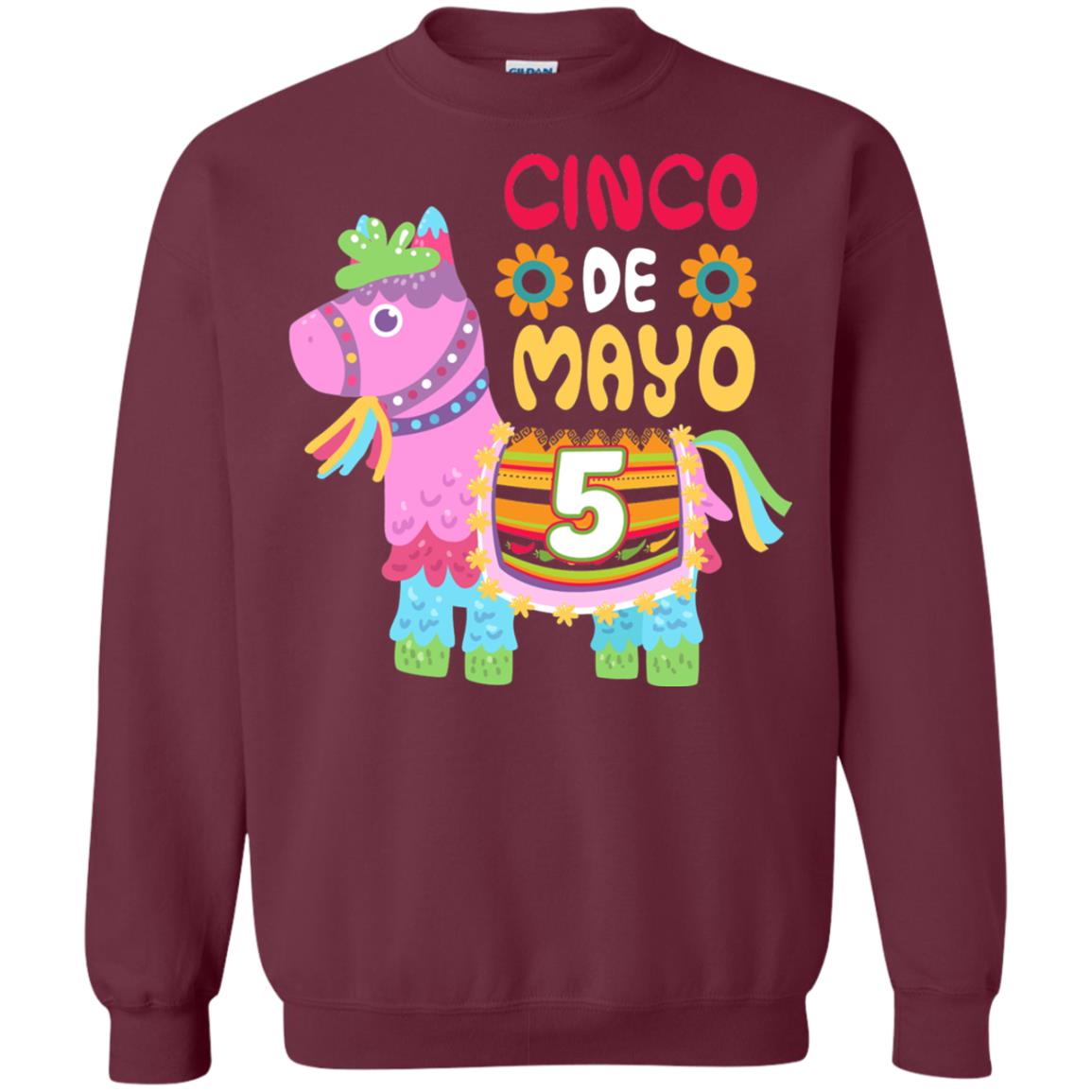 Cinco De Mayo Pinata Jockeys Horse Race 5th Birthday T-shirt Maroon
