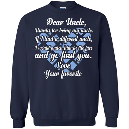 Dear Unclethank For Being My Uncle Family T-shirt Navy