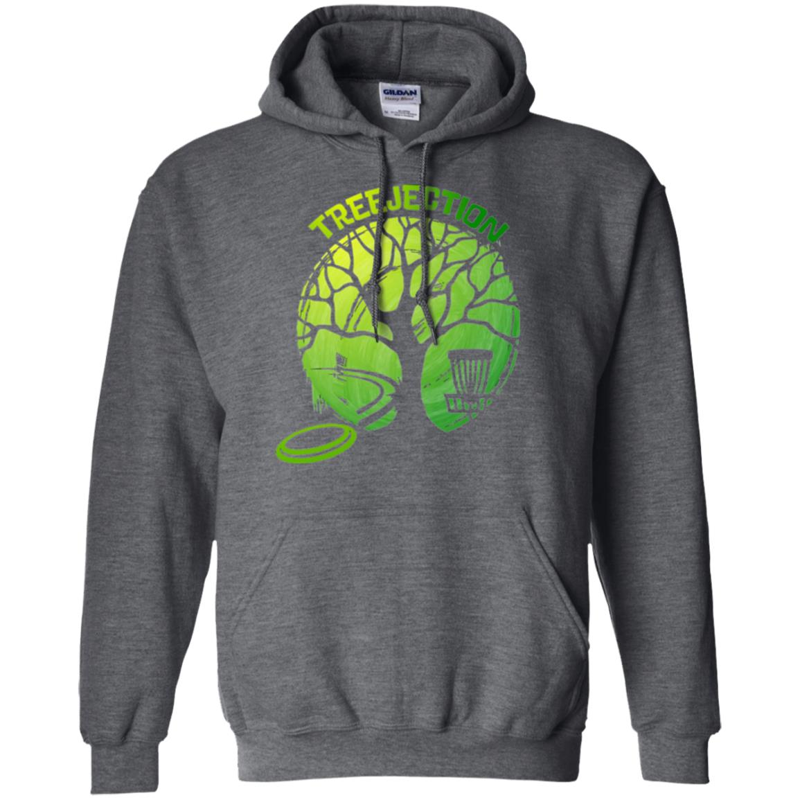 Funny Disc Golf T-shirt Treejection Dark Heather