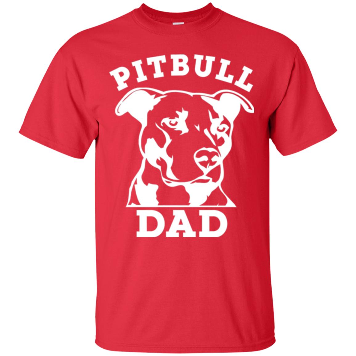 Pit Bull Dad T-shirt Pitbull Lovers Red