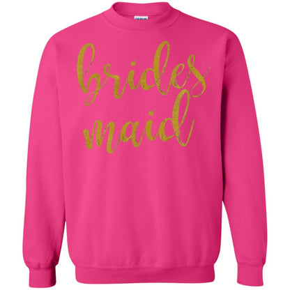 Bridesmaid Gold Glitter Bridal Shower T-shirt Heliconia
