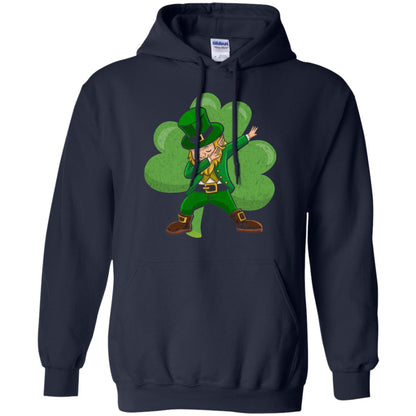 Funny Dabbing Leprechaun Shirt St Patricks Day T-shirt Navy