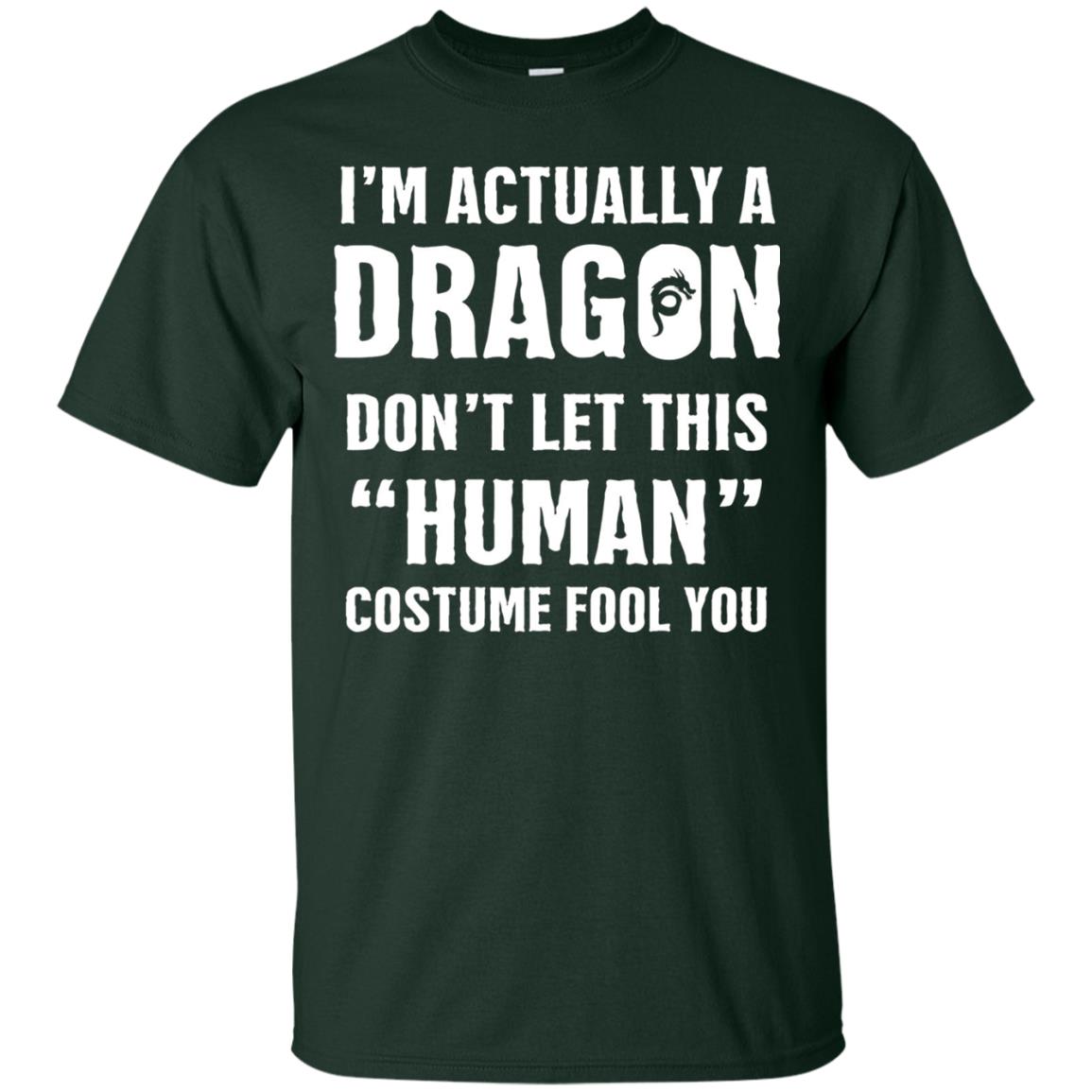 I_m Actually A Dragon Funny Halloween T-shirt Forest