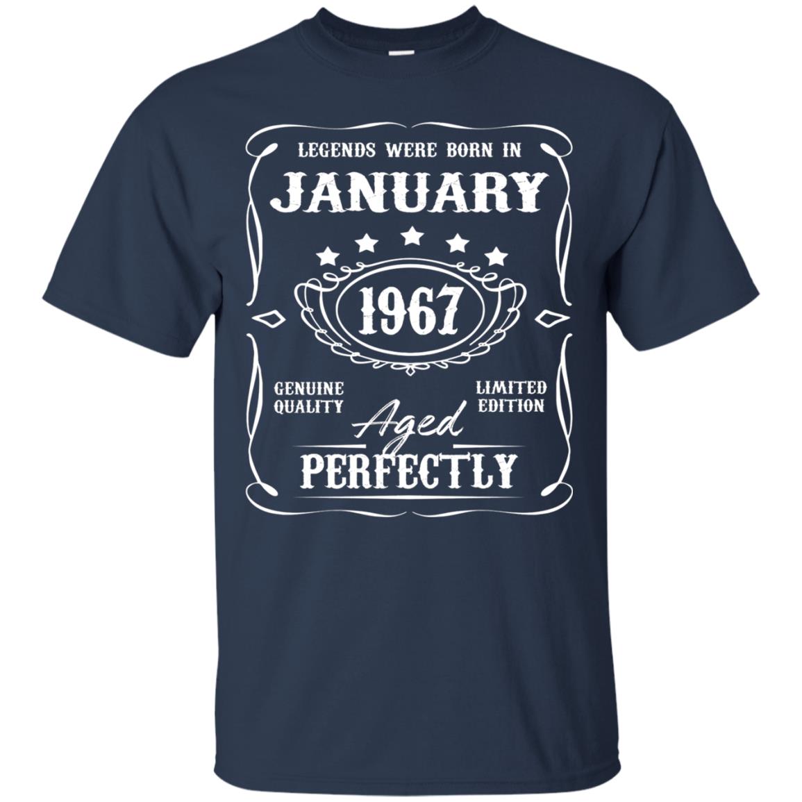 Legends Were Born In January 1967 51th Birthday T-shirt Navy