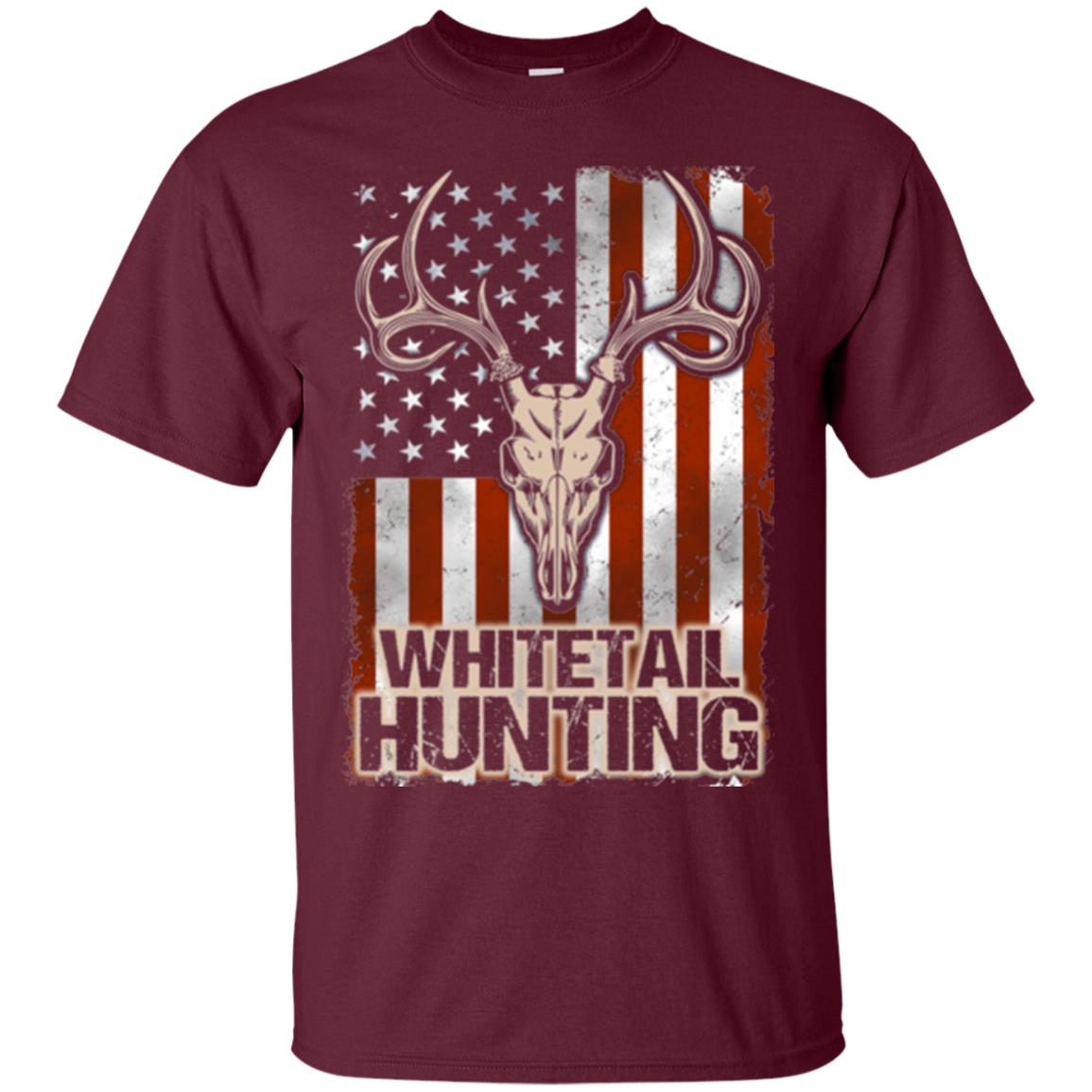 Whitetail Hunting T-shirt Maroon