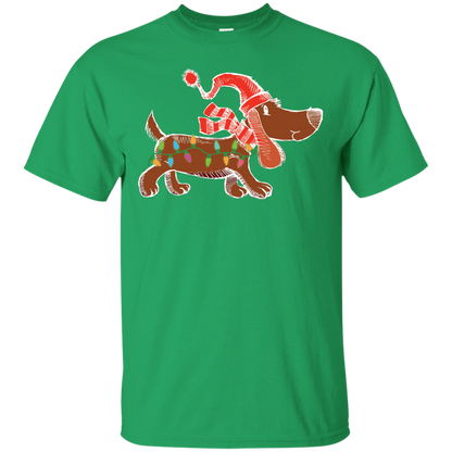 Dog Lover T-Shirt Christmas Lights Labrador Retriever Dog Lover Irish Green