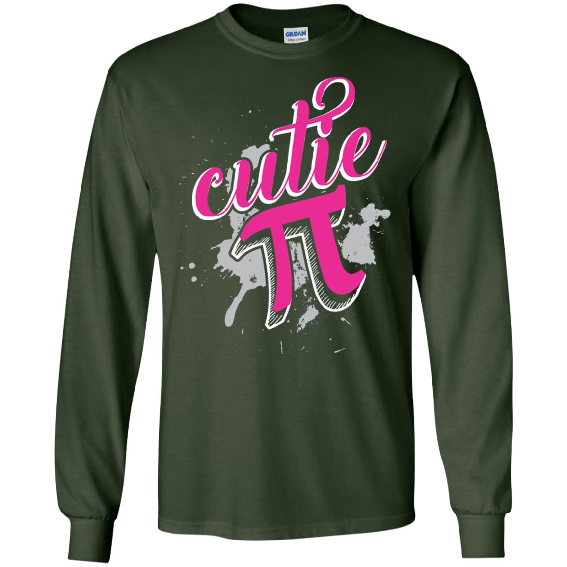 Cutie Pi Funny Math 3.14 Happy Pi Day T-shirt Forest Green