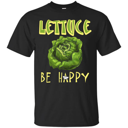 Lettuce Be Happy Lettuce Lover T-shirt Black