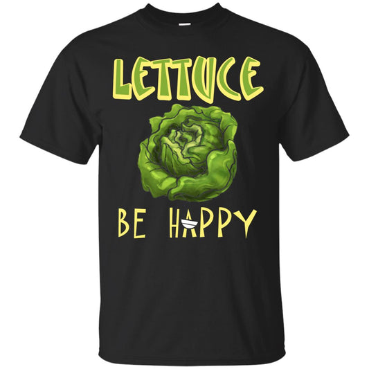 Lettuce Be Happy Lettuce Lover T-shirt Black