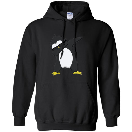 Chirstmas T-shirt Dabbing Penguin Black