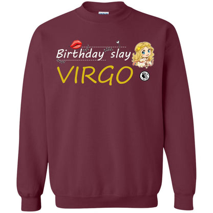 Cute Virgo Girl Birthday Lip Slay T-shirt Maroon