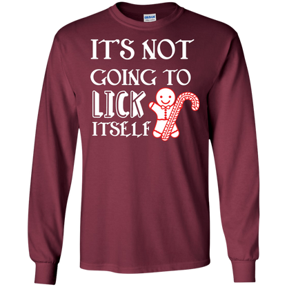 Christmas T-Shirt It's Not Going To Lick Itself Maroon