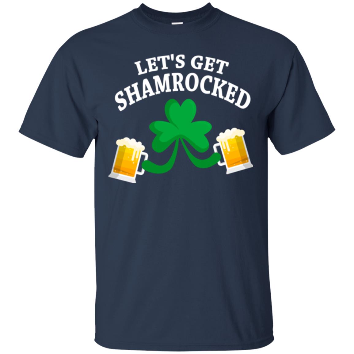 Patrick_s Day T-shirt Let_s Get Shamrocked Navy