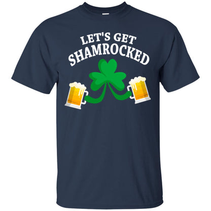 Patrick_s Day T-shirt Let_s Get Shamrocked Navy