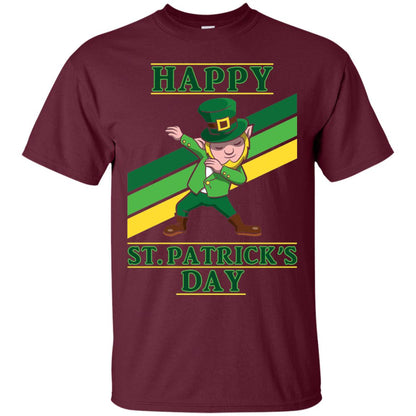 Dabbing Leprechaun Saint Patrick_s Day T-shirt Maroon