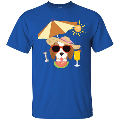 Summer With Beagle Dog Lovers Shirt Royal