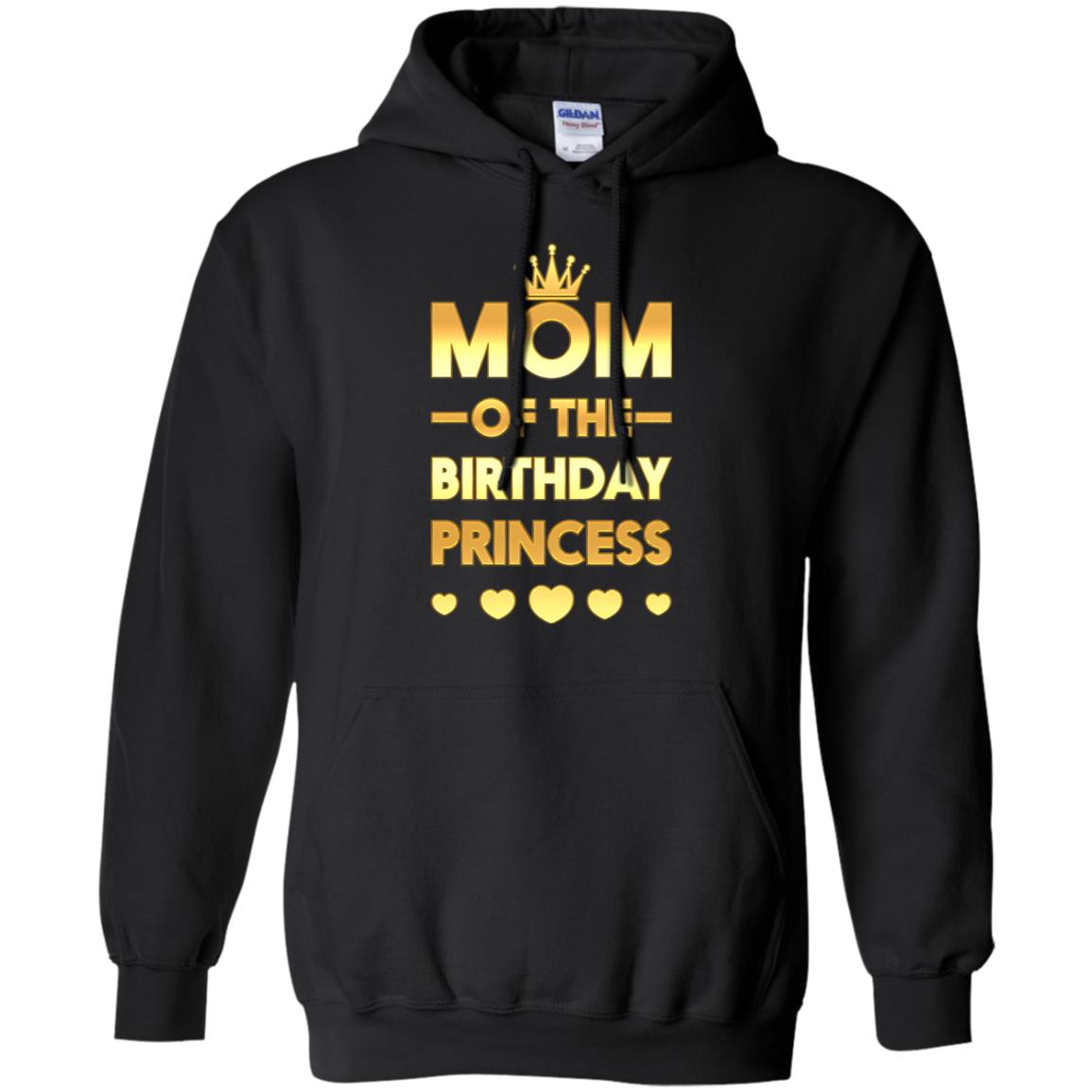 Mom Of The Birthday Princess Family T-shirt Black