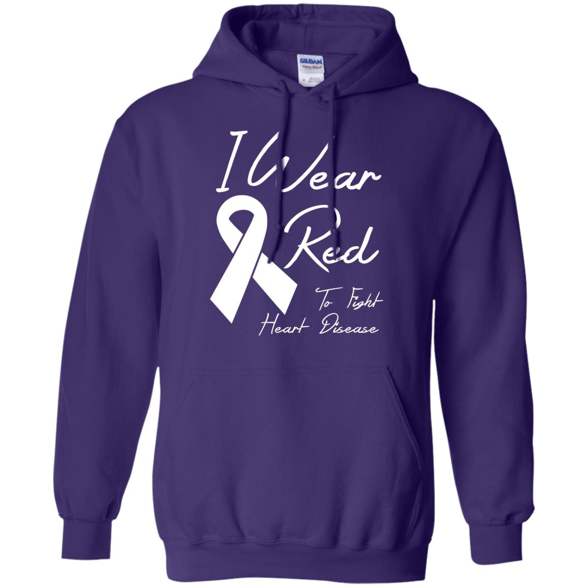 Heart Disease Awareness T-shirt I Wear Red To Fight Heart Disease Purple