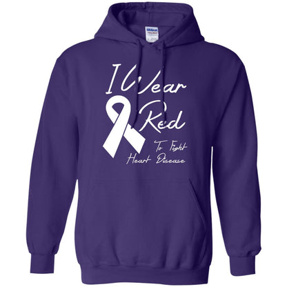 Heart Disease Awareness T-shirt I Wear Red To Fight Heart Disease Purple