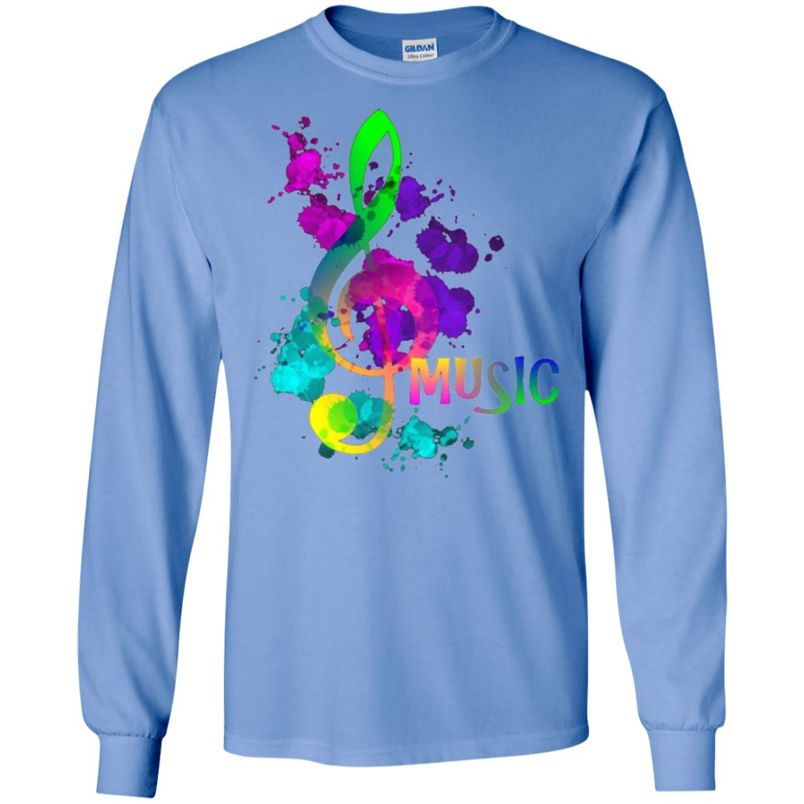 Funky Colorful Music Treble Clef Musican T-shirt Carolina Blue