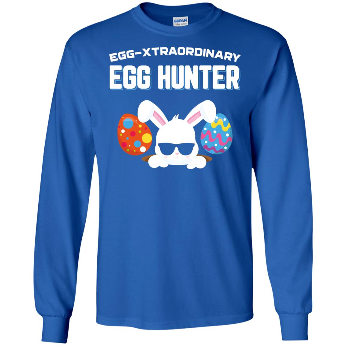 Egg-xtraordinary Egg Hunter Easter Shirt Royal