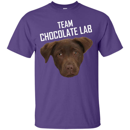 Team Chocolate Lab Labrador Retriever Lover Funny Shirt Purple