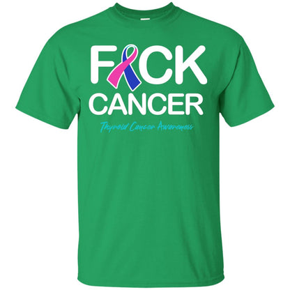 Fck Cancer Thyroid Cancer Awareness T-shirt Irish Green