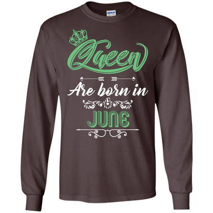 Brithday T-Shirt Queen Are Born In June Dark Chocolate