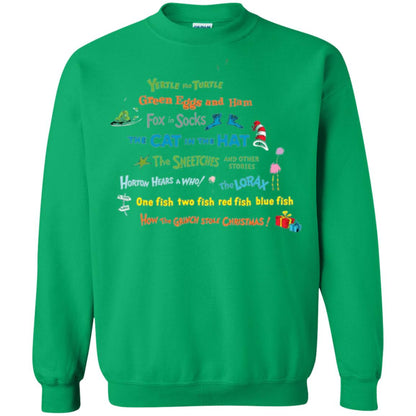 Dr. Seuss Book Title National Wear Red Day T-shirt Irish Green
