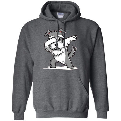 Dog Lover T-shirt Miniature Schnauzer Cute Dabbing Dark Heather