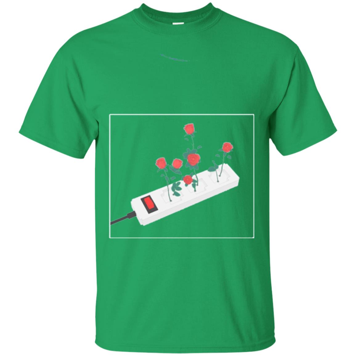 Flower Power Cute Art Aesthetic Vaporwave Digital Rose T-shirt Irish Green