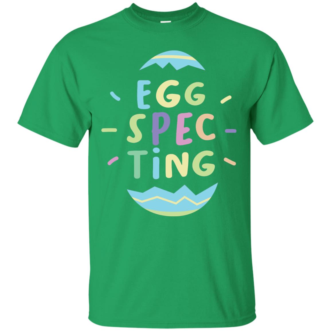 Eggspecting Funny Pregnancy Pregnant Easter Shirt Irish Green