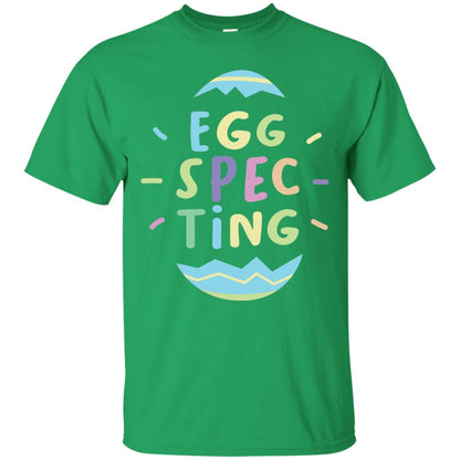 Eggspecting Funny Pregnancy Pregnant Easter Shirt Irish Green