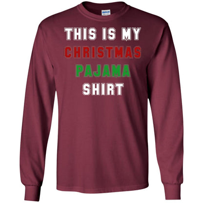 Christmas T-shirt This Is My Christmas Pajama Maroon