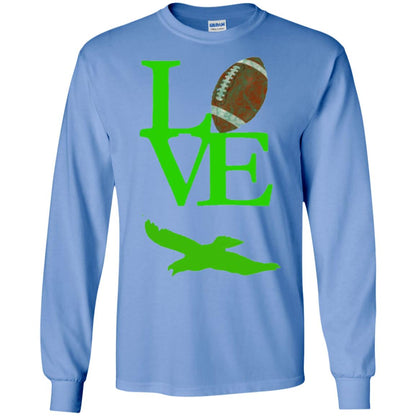 Football Lover T-shirt Love Football Flying Bird T-shirt Carolina Blue