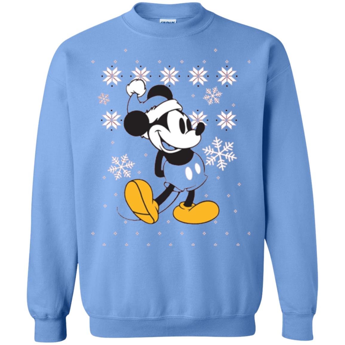 Christmas T-shirt Disney Mickey Mouse Carolina Blue