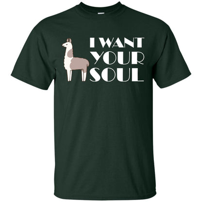 I Want Your Soul Llama Shirt Forest