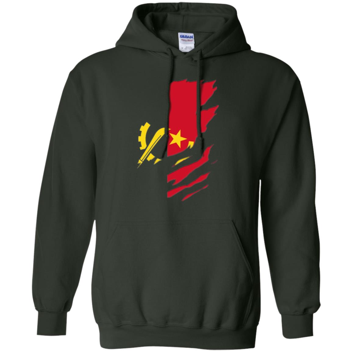 Super Angola Flag T-shirt Forest Green