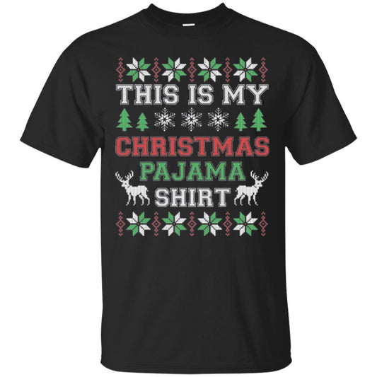 Christmas T-shirt This Is My Christmas Pajama Black