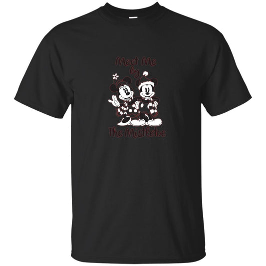 Christmas T-shirt Meet Me By Mistletoe Black