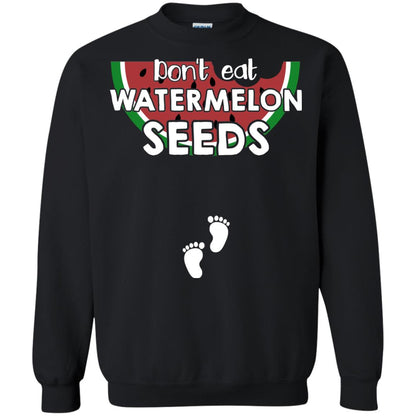 Don_t Eat Watermelon Seeds Pregnancy Announcement Shirt Black