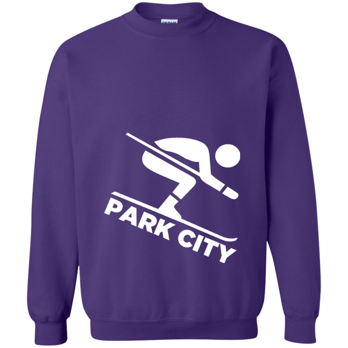 Downhill Skiing T-shirt Park City Utah Purple